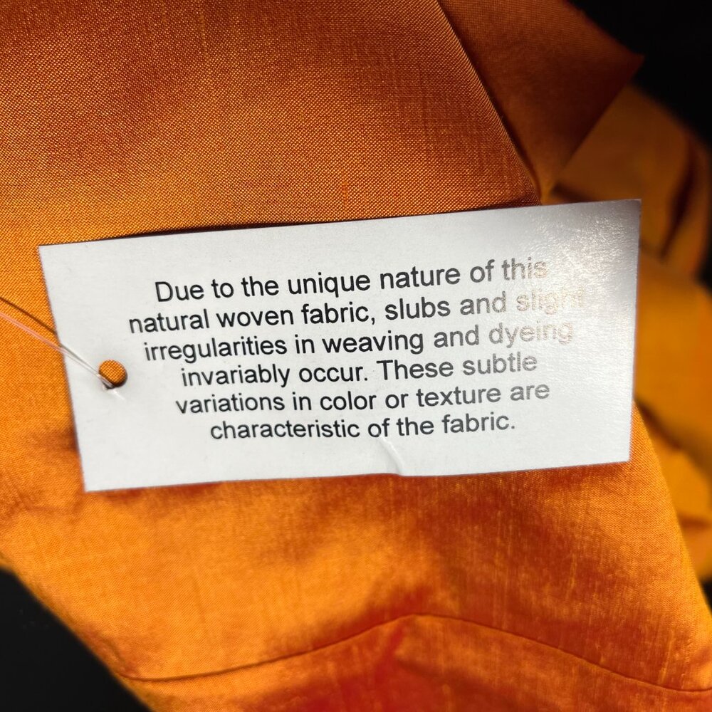 NWT UC2 Under Construction Size XL Silk Jacket Open-Front Reversible Orange - Picture 11 of 12